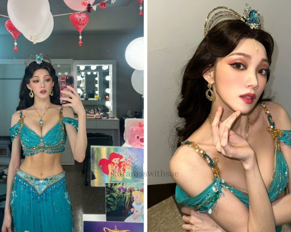 Có mỹ nhân vừa hoá công chúa Jasmine, vẻ ngoài như 