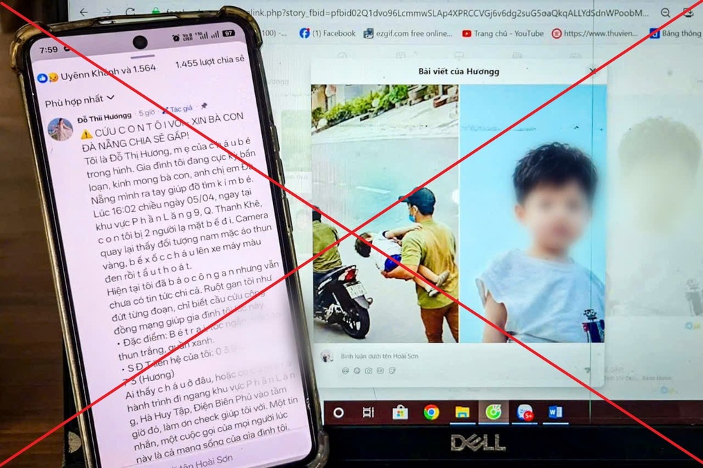 Tin trẻ bị bắt cóc, mẹ lên mạng khẩn thiết cứu con tôi với” là bịa đặt - 1