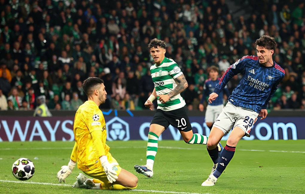 Phản ứng của Havertz sau khi giúp Arsenal phá dớp sân Sporting - 1 Phản ứng của Havertz sau khi giúp Arsenal phá dớp sân Sporting - 1