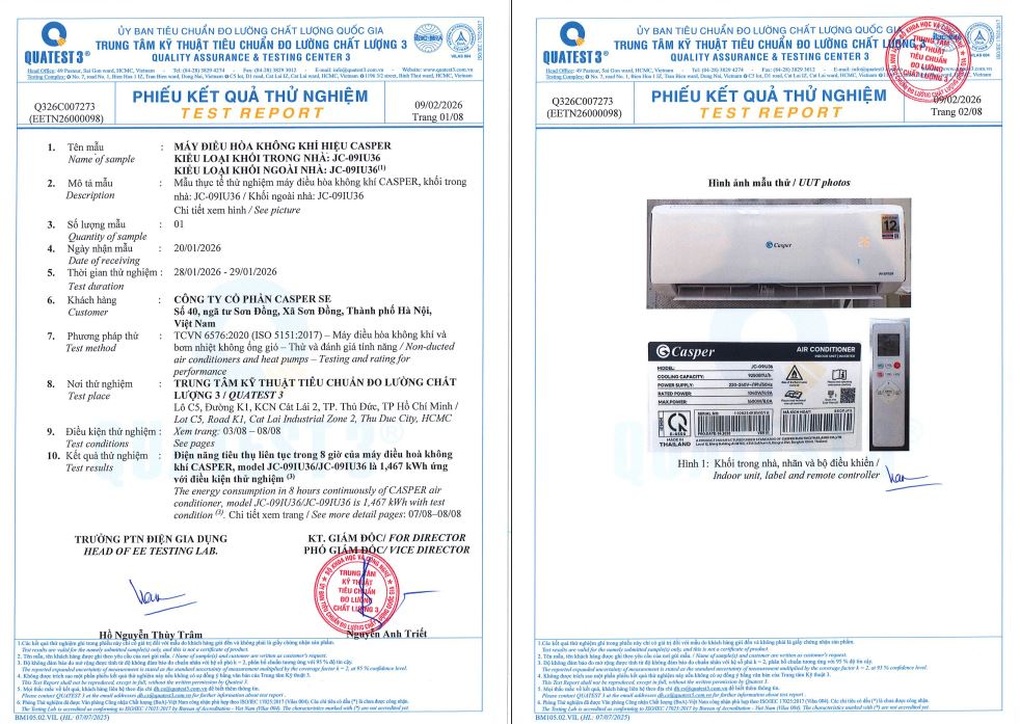 Điều hòa Casper JC-09IU36 tối ưu hiệu suất nhờ trang bị máy nén Panasonic - 6 Điều hòa Casper JC-09IU36 tối ưu hiệu suất nhờ trang bị máy nén Panasonic - 6