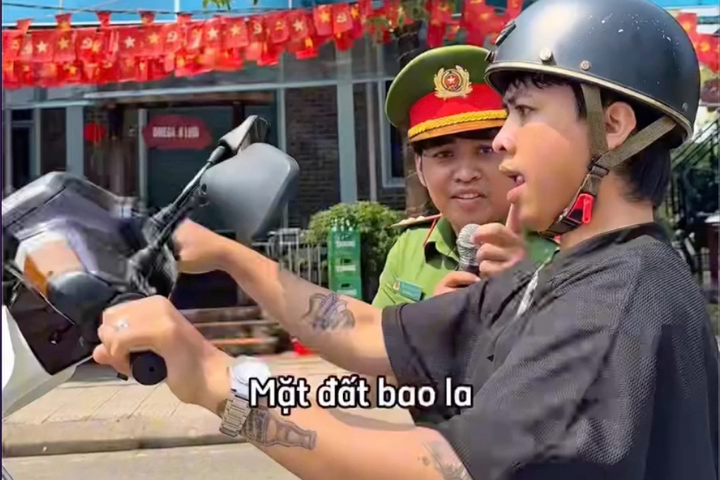 David Nộp “tập tành” bốc đầu xe, gặp ngay anh trai công an và cái kết - 1