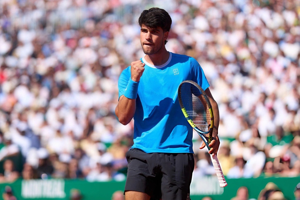 Alcaraz thoát hiểm sau ba set, tiến vào tứ kết Monte Carlo Masters - 1