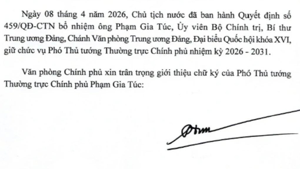 Giới thiệu chữ ký của Thủ tướng Lê Minh Hưng và 6 Phó Thủ tướng - 2