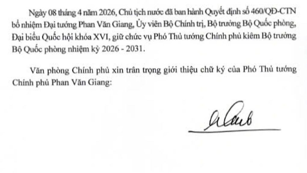 Giới thiệu chữ ký của Thủ tướng Lê Minh Hưng và 6 Phó Thủ tướng - 3