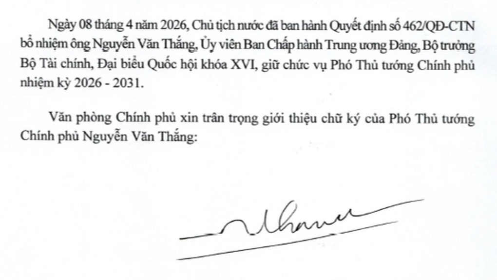 Giới thiệu chữ ký của Thủ tướng Lê Minh Hưng và 6 Phó Thủ tướng - 6