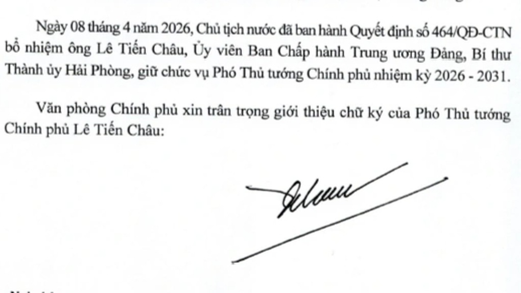 Giới thiệu chữ ký của Thủ tướng Lê Minh Hưng và 6 Phó Thủ tướng - 7