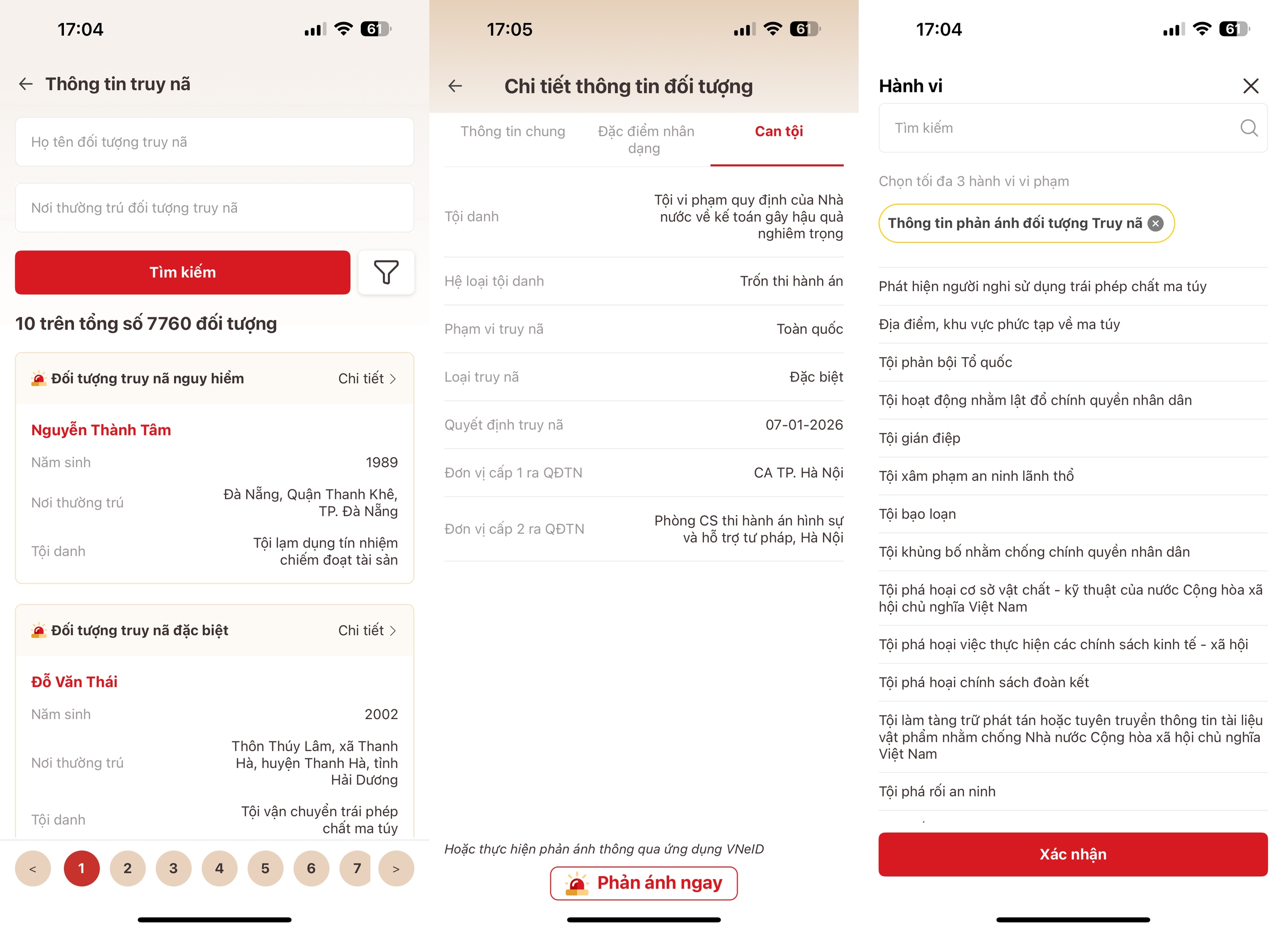 Hơn 7.000 đối tượng đang bị truy nã trên VNeID - Ảnh 1.