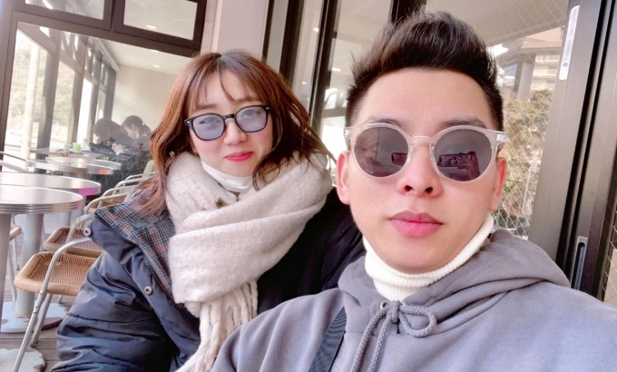 Thắng và Natsuki trong một chuyến đi chơi, ở Nhật Bản, năm 2022. Ảnh nhân vật cung cấp