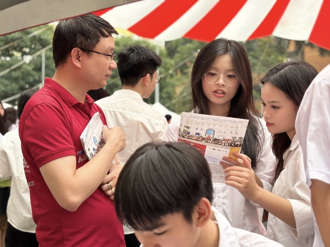 Học sinh trong ngày hội Hanu Open Day 2026. Ảnh: Fanpage trường