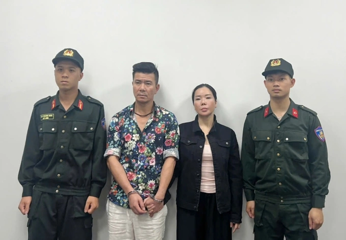 Vợ chồng Nguyễn Mai Anh và Lê Văn Đông. Ảnh: Công an cung cấp