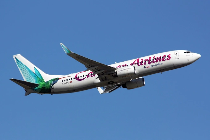 Máy bay của hãng hàng không Caribbean Airlines. Ảnh minh họa: The Habari Network