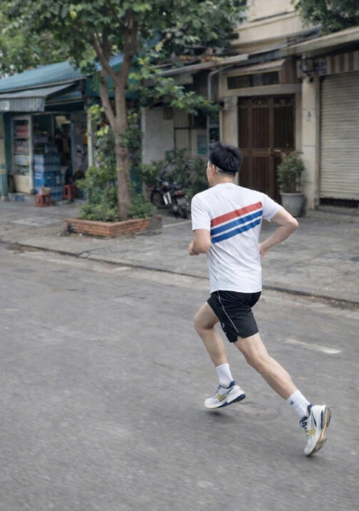 Anh Thành Vinh trên đường chạy. Ảnh: Nhân vật cung cấp