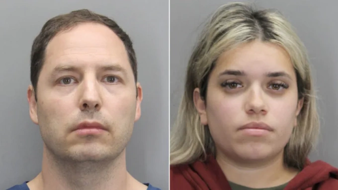Juliana Peres Magalhaes (phải) và Brendan Banfield. Ảnh: Fairfax County Police Department