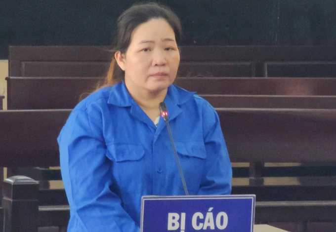 Phan Thị Kim Luyến tại tòa. Ảnh: Nam An