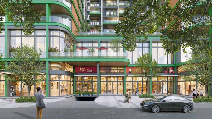 Chuỗi dịch vụ đa dạng ngay dưới chân tổ hợp căn hộ FourS Tower. Ảnh: Sun Property