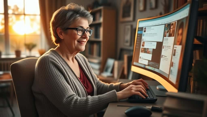 Minh họa người lớn tuổi tương tác với các công cụ huấn luyện AI. Ảnh: Friends Life Care