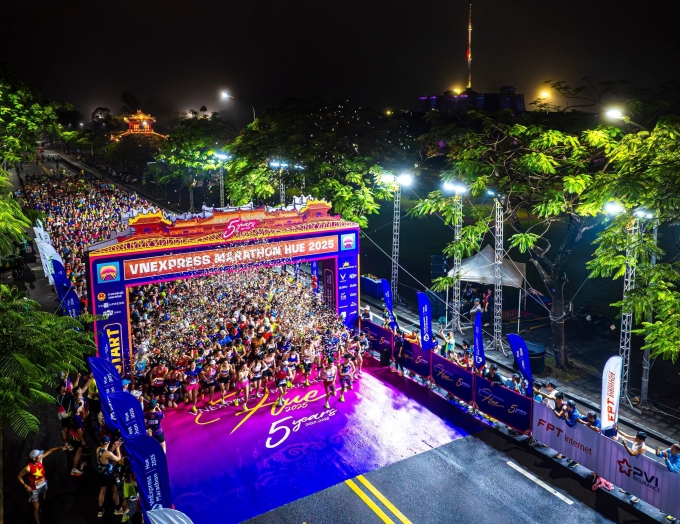 VnExpress Marathon Huế là điểm hẹn quen thuộc của runner cả nước mỗi dịp về cố đô. Ảnh: VnExpress Marathon