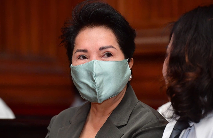 Bà Nguyễn Thị Như Lan tại tòa. Ảnh: Thanh Tùng