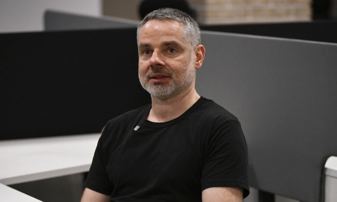 Ông Myronenko phát biểu trong cuộc phỏng vấn tại Kiev, Ukraine hôm 3/4. Ảnh: AFP