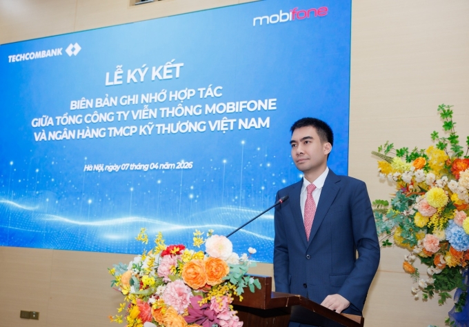 Ông Trần Đức Thành, Quyền Tổng giám đốc MobiFone tại lễ ký kết. Ảnh: MobiFone