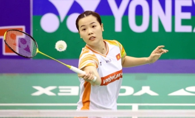 Tay vợt nữ số một Việt Nam Nguyễn Thùy Linh thi đấu ở chung kết giải Vietnam Open 2024. Ảnh: Đức Đồng