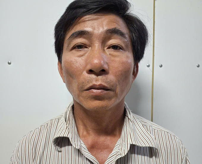 Lê Hoài Phong tại cơ quan điều tra. Ảnh: Dương Đông